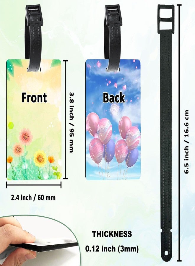 Beclumas 30 Pack Sublimation Luggage Tag Blanks, Double Sided MDF Suitcase Label Tag Blank Travel Bag Tags with Strap for DIY and Custom Design Work - Image 2
